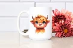 Funny Baby Highland Cow with Big Eyes Product Image 2