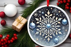 Round Christmas Ornament Sublimation|Clipart Product Image 2