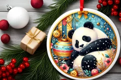 Round Christmas Ornament Sublimation|Clipart Product Image 2