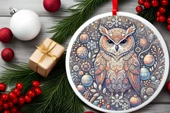Round Christmas Ornament Sublimation|Clipart Product Image 2