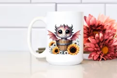 Watercolor Baby Dragon with Big Eyes Product Image 2