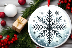 Round Christmass Ornament PNG Product Image 2