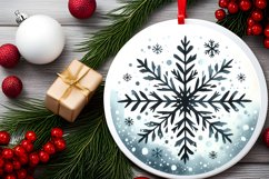 Round Christmas Ornament Sublimation|Clipart Product Image 2