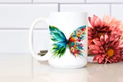 Vibrant Watercolor Butterfly, Transparent PNG Product Image 2