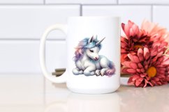 Detailed Watercolor Baby Unicorn Product Image 2