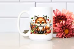 Quirky Baby Fox Watercolor Clipart Product Image 2