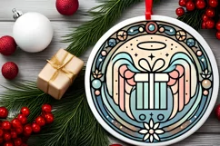 Round Christmas Ornament Sublimation|Clipart Product Image 1
