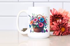 Colorful Basket with Morning Glory | Sublimation | Clipart Product Image 2