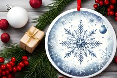 Round Christmas Ornament Sublimation|Clipart Product Image 2