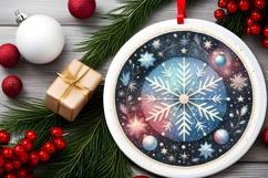 Round Christmass Ornament PNG Product Image 2