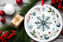 Round Christmass Ornament PNG Product Image 2