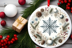 Round Christmass Ornament PNG Product Image 2