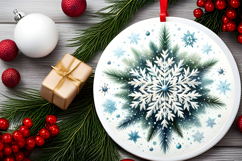 Round Christmass Ornament PNG Product Image 2