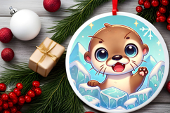 Round Christmass Ornament PNG Product Image 2