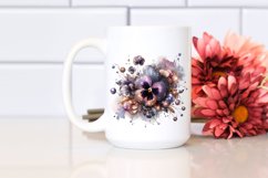 Shiny Pansy with Metallic Insertions, Abstract Product Image 2