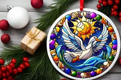 Round Christmas Ornament Sublimation|Clipart Product Image 1