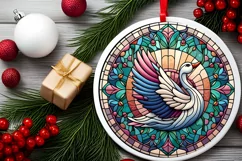 Round Christmas Ornament Sublimation|Clipart Product Image 1