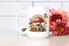 Fairy House Mushroom Rainbow | Sublimation | Clipart Product Image 2