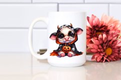 Funny Baby Cow Halloween Clipart Product Image 2