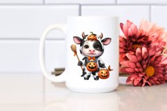 Funny Baby Cow Halloween Clipart Product Image 2
