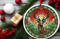 Round Christmas Ornament Sublimation|Clipart Product Image 1
