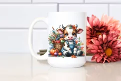 Colorful Baby Cow Basket | Sublimation | Clipart Product Image 2