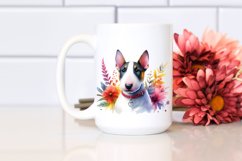 Watercolor Bull Terrier Cute Vibrant | Clipart Product Image 2