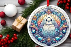 Round Christmas Ornament Sublimation|Clipart Product Image 1