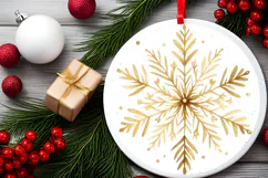 Round Christmass Ornament PNG Product Image 2