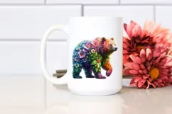 Vibrant Watercolor Bear, Transparent PNG Product Image 2