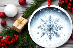 Round Christmass Ornament PNG Product Image 2