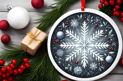 Round Christmass Ornament PNG Product Image 2