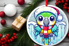 Round Christmas Ornament Sublimation|Clipart Product Image 1