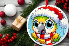 Round Christmas Ornament Sublimation|Clipart Product Image 1