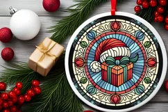 Round Christmas Ornament Sublimation|Clipart Product Image 1