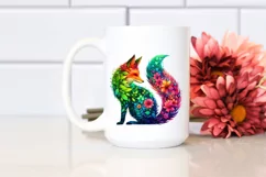 Vibrant Watercolor Fox, Transparent PNG Product Image 2