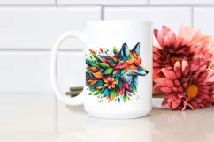 Vibrant Watercolor Fox, Transparent PNG Product Image 2