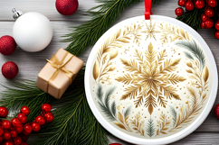 Round Christmass Ornament PNG Product Image 2