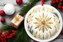 Round Christmass Ornament PNG Product Image 2