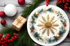 Round Christmass Ornament PNG Product Image 2
