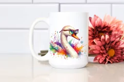Colorful Swan Splash | Clipart Product Image 2