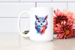 Quirky Ice Owl, Vibrant PNG Product Image 2