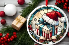 Round Christmas Ornament Sublimation|Clipart Product Image 1