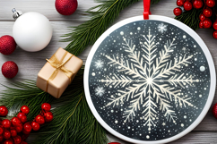 Round Christmass Ornament PNG Product Image 2