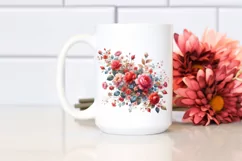 Colorful Small Red Roses PNG Product Image 2