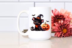 Vibrant Drawing Cute Baby Black Cat | Sublimation | Clipart Product Image 2