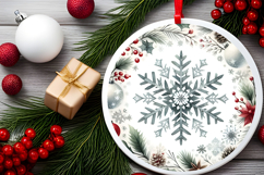 Round Christmass Ornament PNG Product Image 2