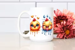 Funny Chicken Smiling Tongue Dripping Clipart Product Image 2