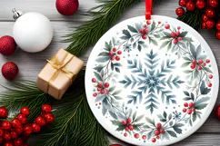 Round Christmass Ornament PNG Product Image 2