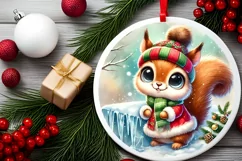 Round Christmas Ornament Sublimation|Clipart Product Image 1
